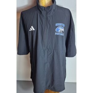 Shorter University Hawks Football Adidas Mens 1/2 Zip Shirt XL Black